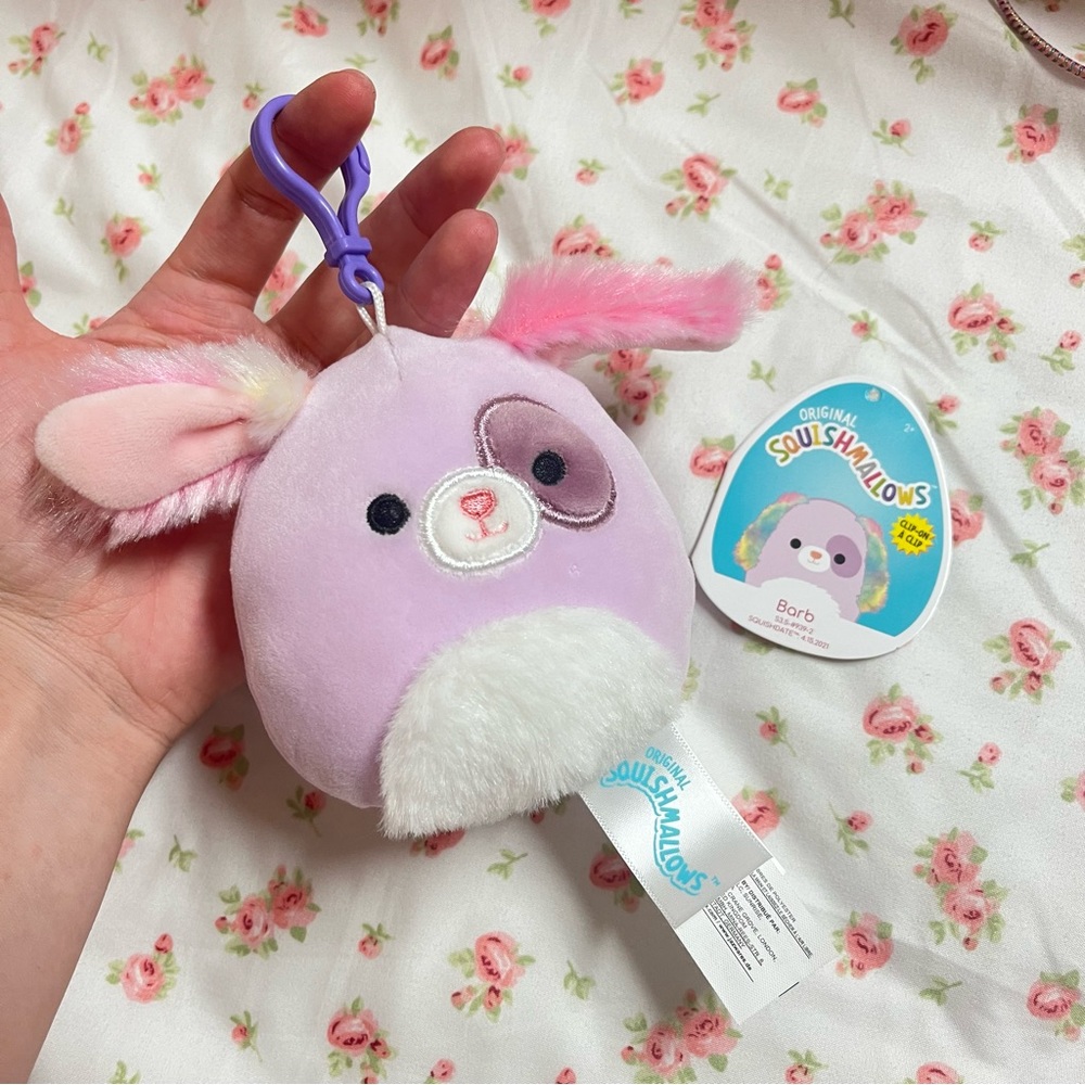 Barb the Dog/Puppy Squishmallow Clip 3.5" BNWT